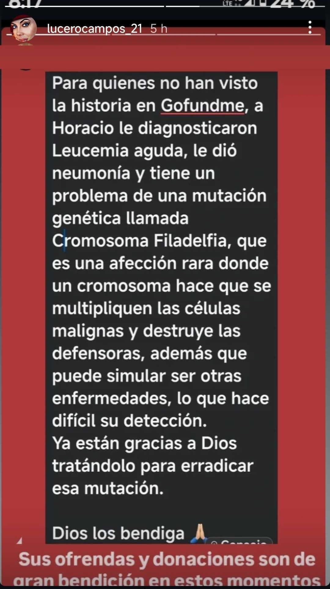 Horacio Beamonte se encuentra internado tras recibir el diagnostico de leucemia.
