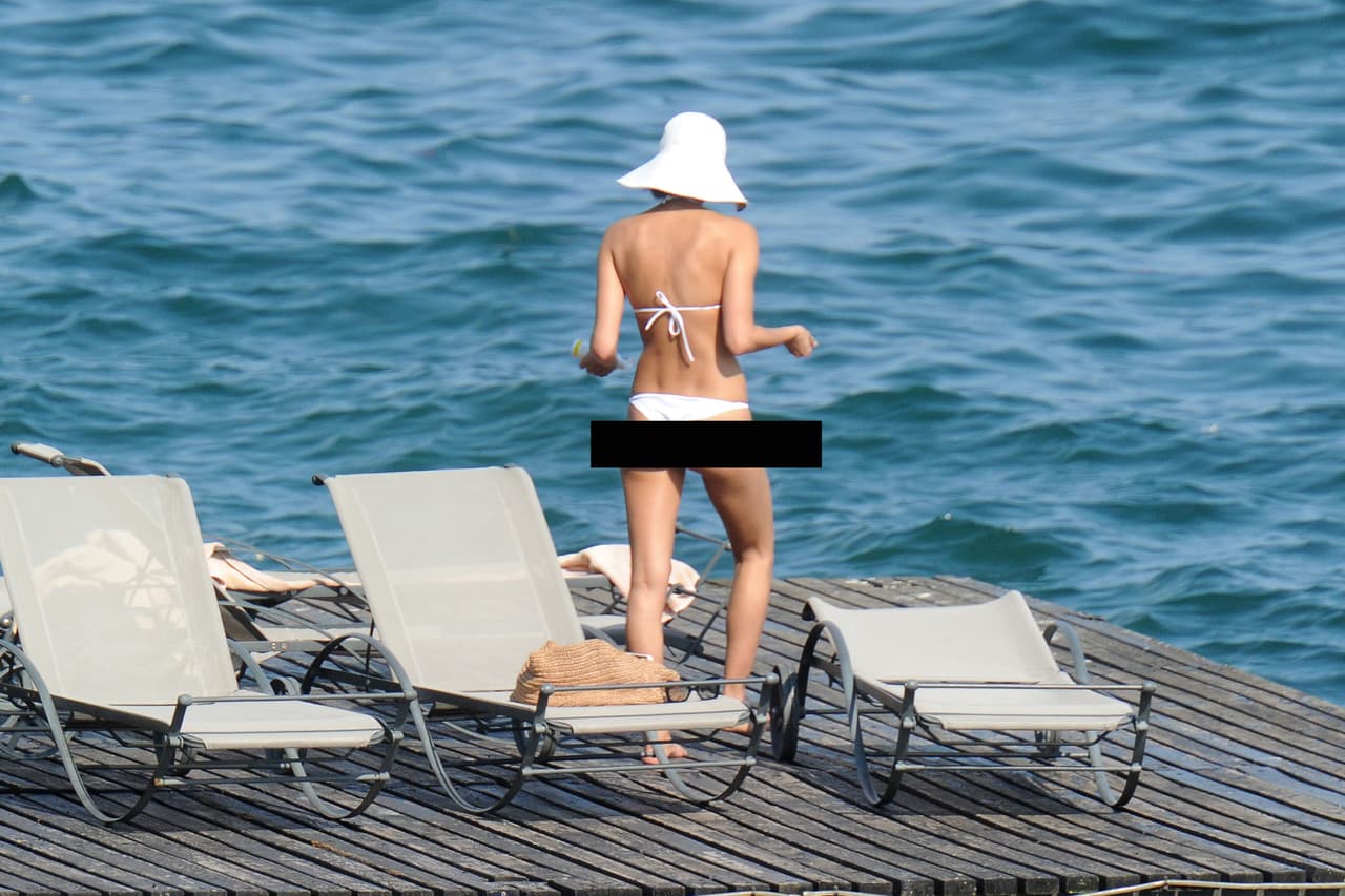 Al parecer eso no le importó por algunos momentos a la modelo.