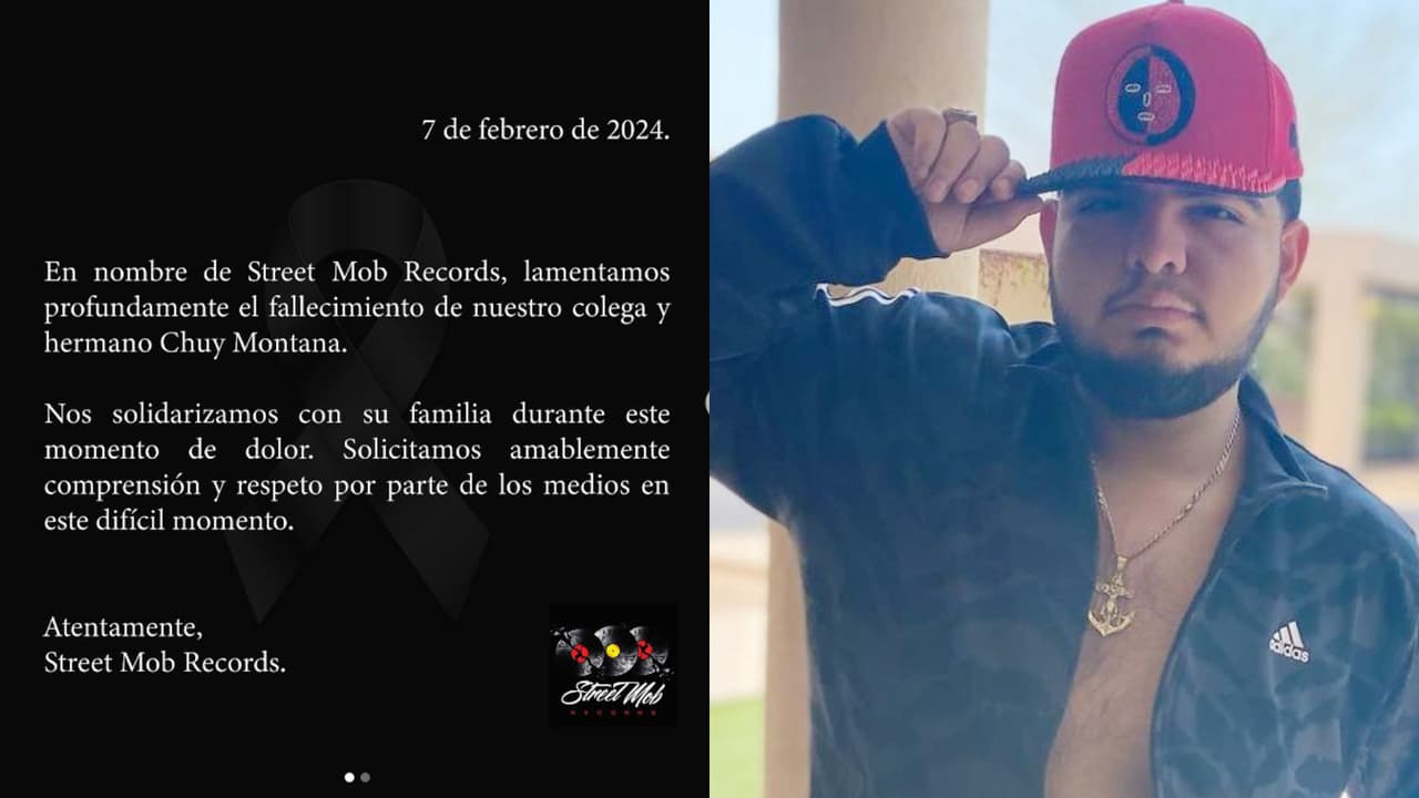 Street Mob Records confirmó la muerte del cantante Chuy Montana.