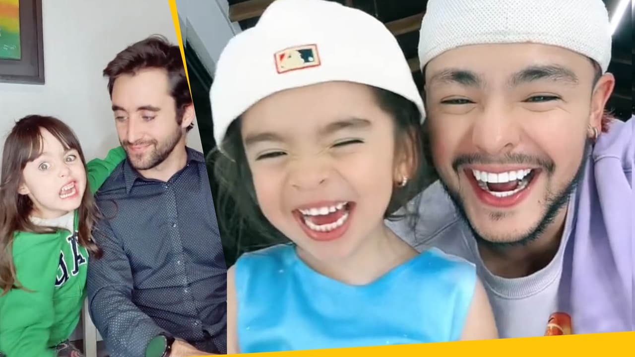 Hijas que son igualitas a sus papás: se parecen en la forma de bailar, de comer, de reír, etc