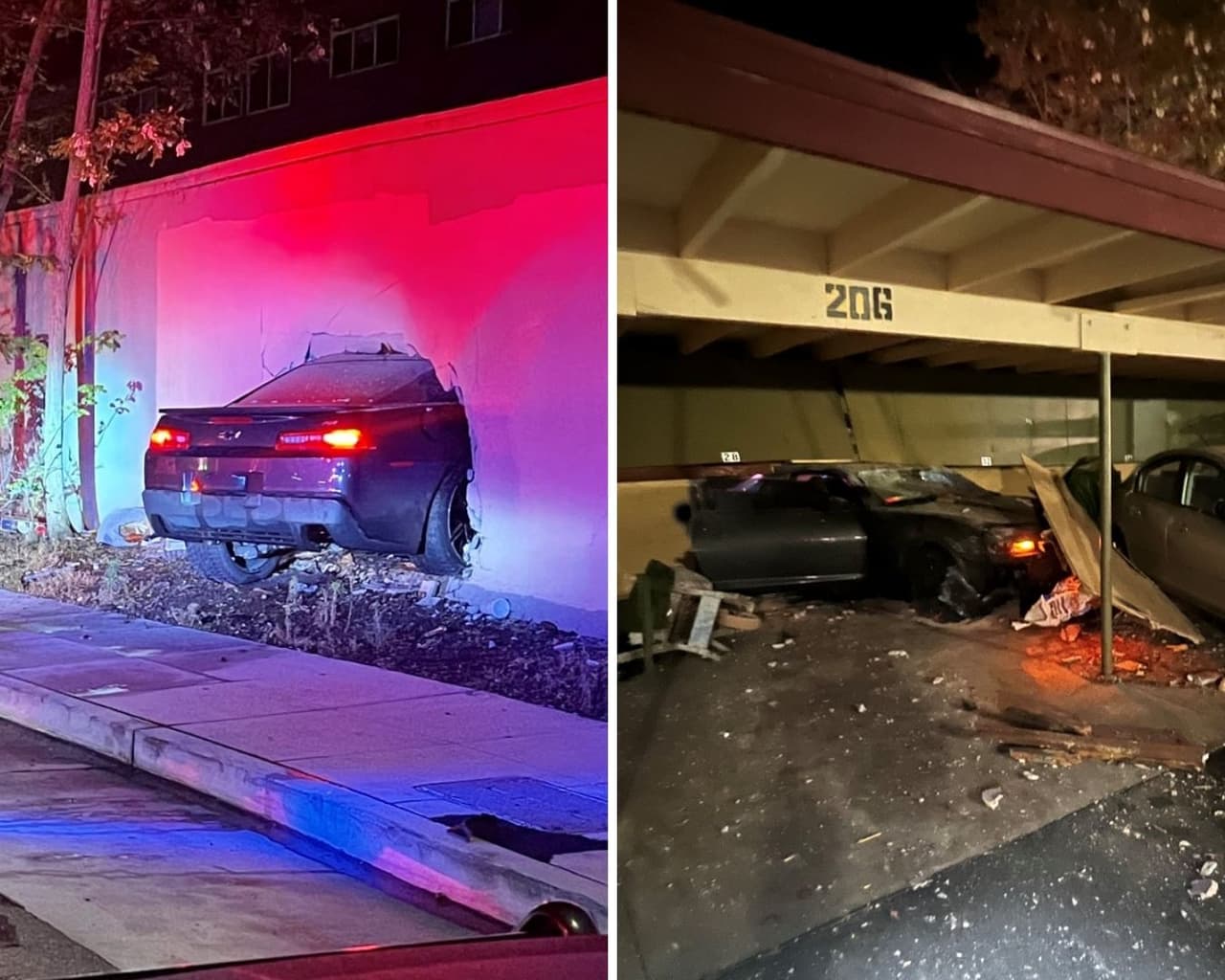 El Departamento de Policía de San Mateo (SMPD) reportó el arresto de un conductor que bajo posible influencia del alcohol estrelló un Camaro contra un muro de un estacionamiento.
<br>