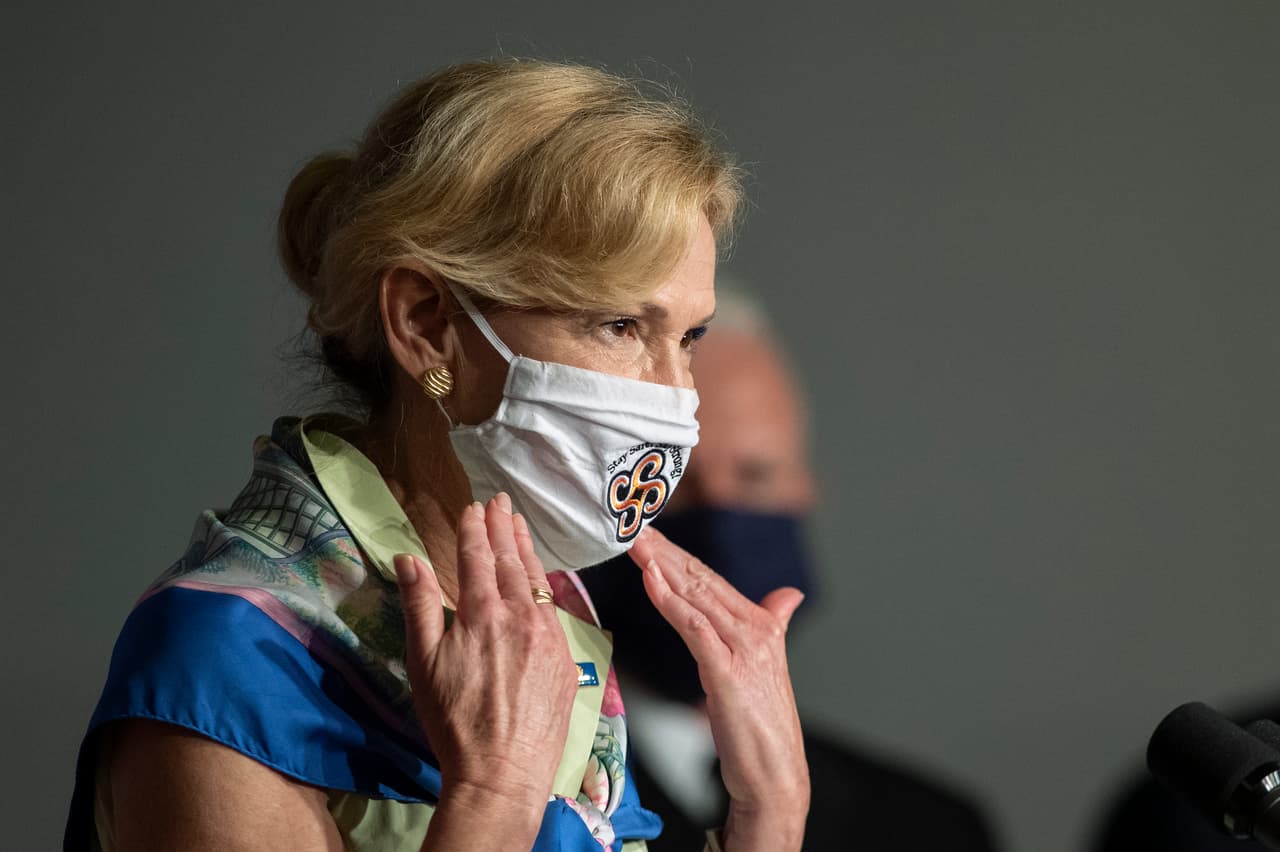 La doctora Deborah Birx durante una intervención ante la prensa.