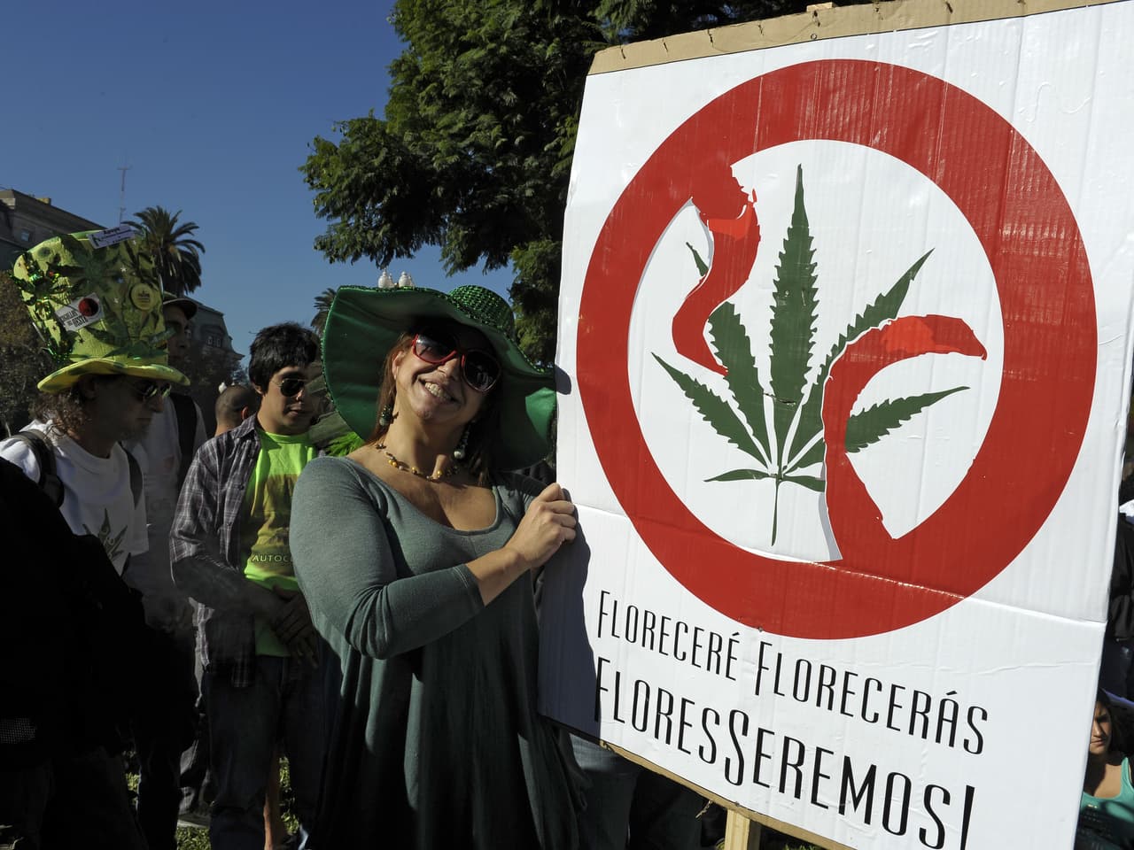 Marcha por la legalización de la marihuana en Buenos Aires.