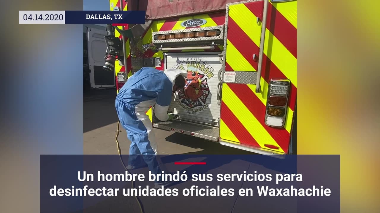 Coronavirus: Usó su compañía para desinfectar unidades oficiales en Waxahachie