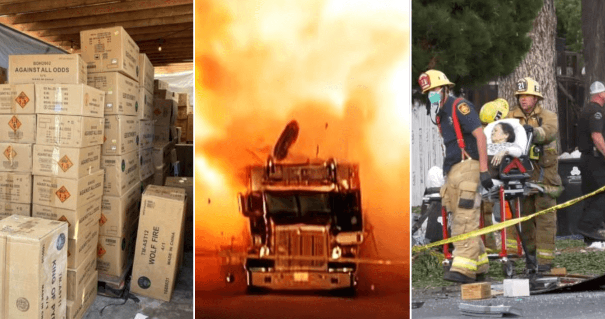 Arrestan a hispano con cargos federales por fuegos artificiales que causaron explosión masiva en sur de Los Ángeles
