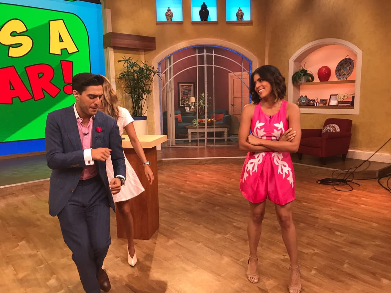 Rodolfo Landeros celebró con este bailecito, que el juego terminó en empate.