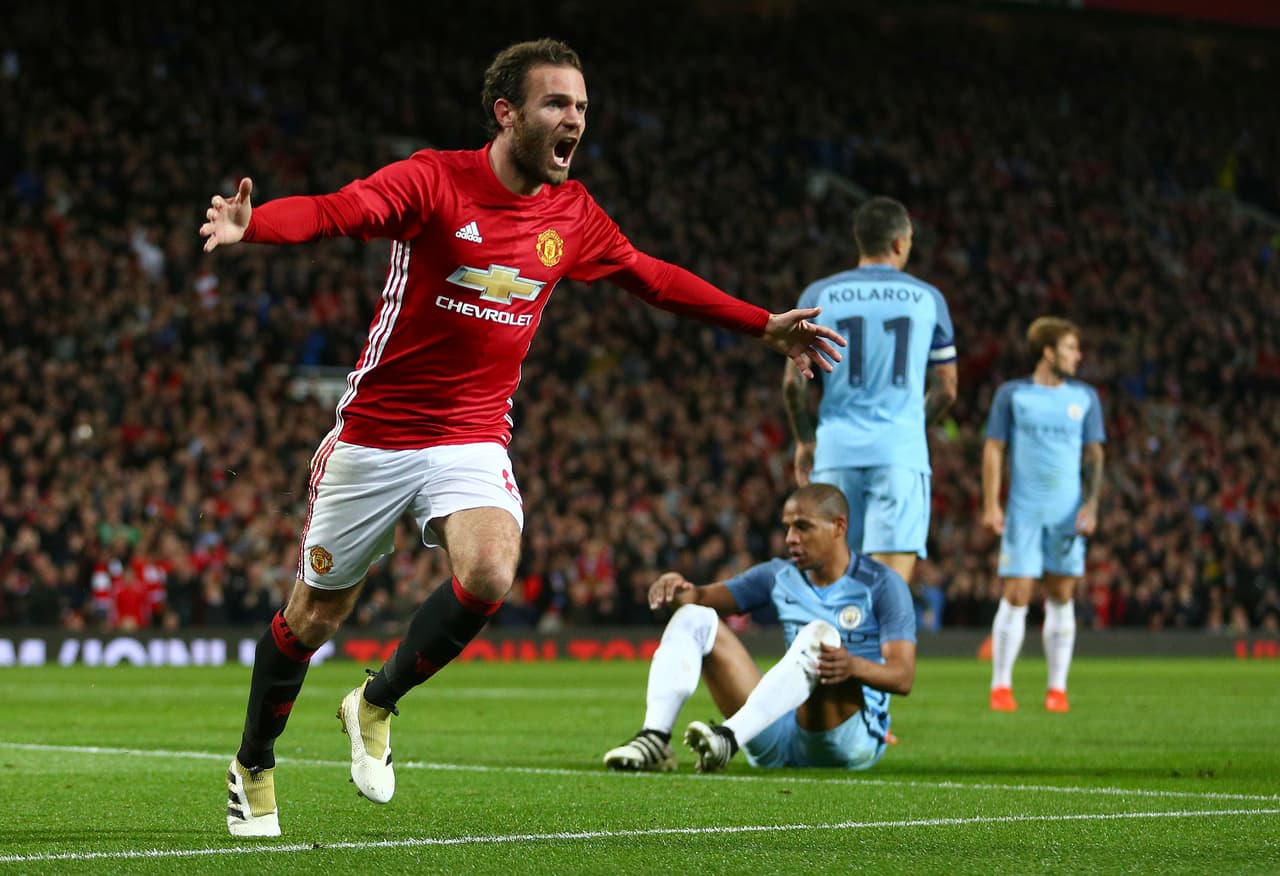 El español Juan Mata anotó el tanto de la ventaja para Manchester United al minuto 54 con un remate abajo imposible para Willy Caballero.