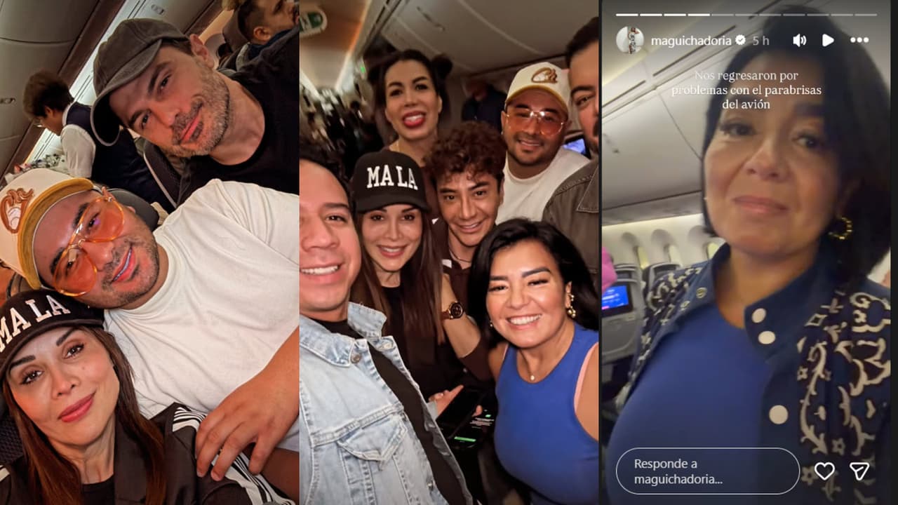 El actor Nacho Casano, la periodista María Luisa Valdes Doria ‘Magüicha’ y Tania Vázquez eran parte de los famosos que iban en el avión rumbo a Corea del Sur que tuvo que regresar a la Ciudad de México.