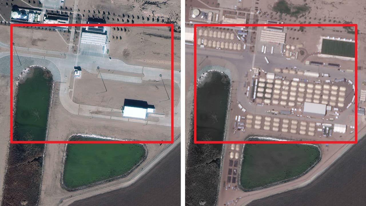 Las fotos satelitales que muestran la escala de la crisis para albergar a niños indocumentados