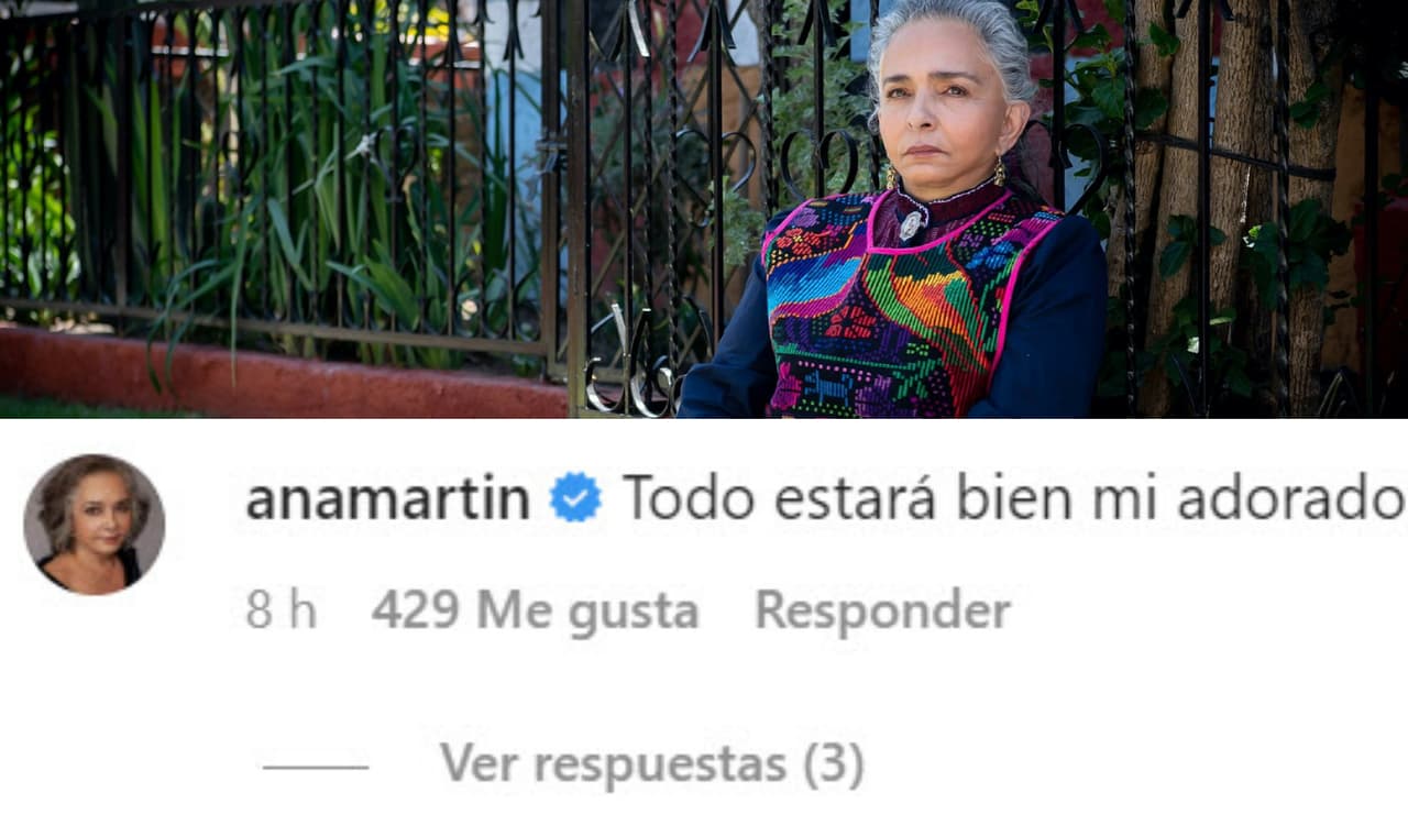 <b>"Todo estará bien mi adorado"</b>, auguró la primera actriz Ana Martín.