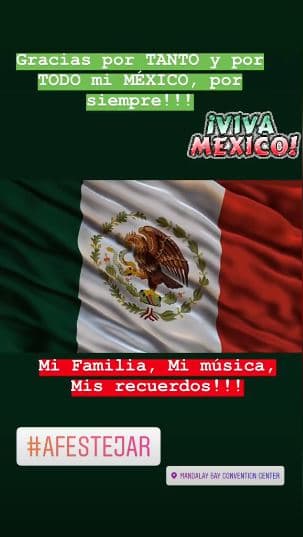 El hijo menor de Vicente Fernández también aprovechó esta fecha para enviar un mensaje donde se lee: "¡Gracias por tanto y por todo mi México, por siempre! ¡Mi familia, mi música, mis recuerdos!".