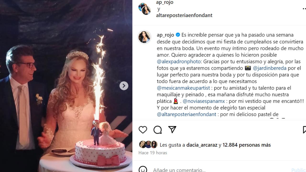 Ana Patricia Rojo reapareció con esta publicación en Instagram una semana después de su sorpresiva boda.