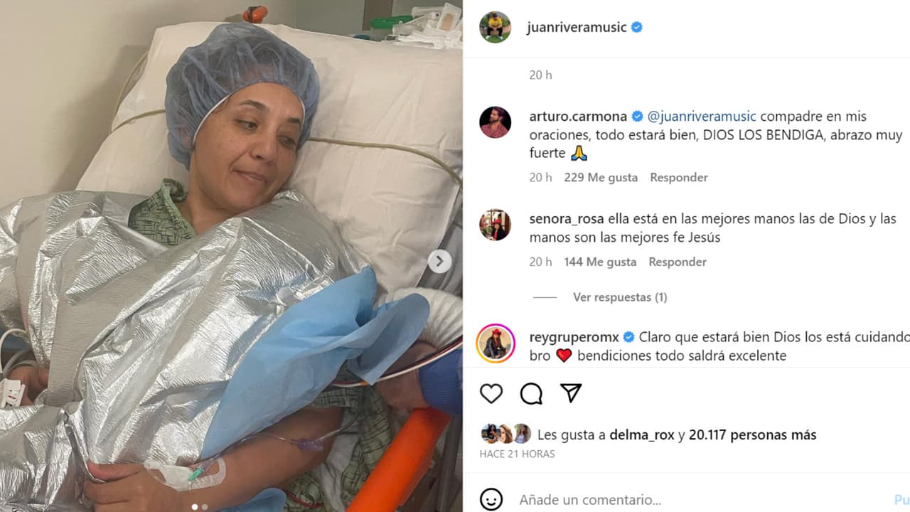 Juan Rivera compartió fotos de su esposa Brenda antes que entrara a cirugía en el hospital.