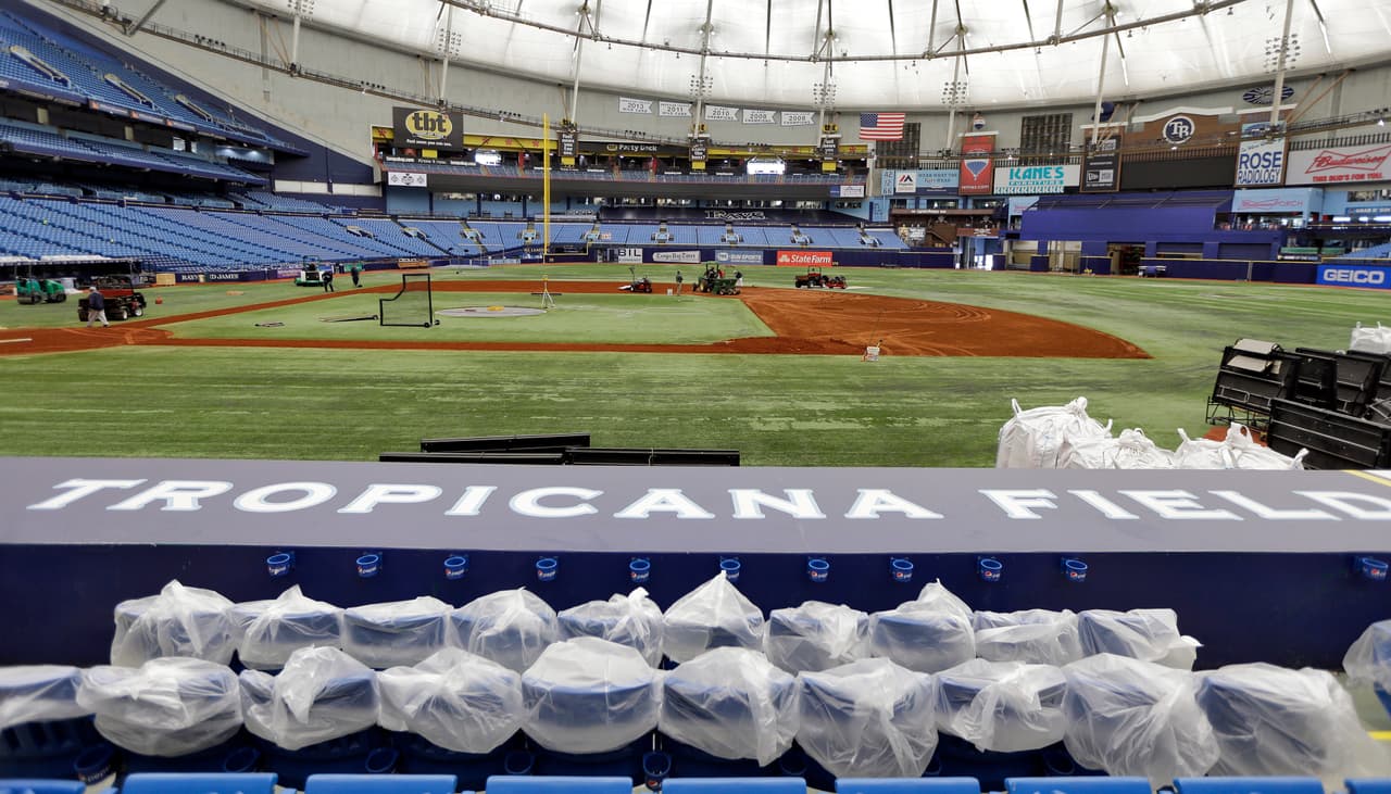 Jugadores de los Rays regresan a entrenar al Tropicana Field