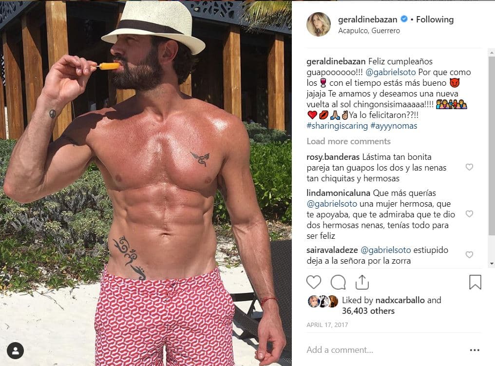 Geraldine compartía fotos desde la misma casa hace dos años cuando Gabriel cumplía una nueva vuelta al sol.