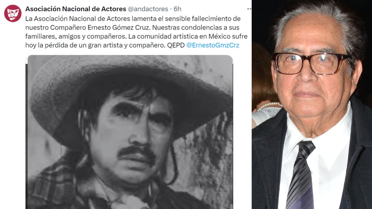La ANDA fue la institución que dio a conocer la muerte del primer actor Ernesto Gómez Cruz.