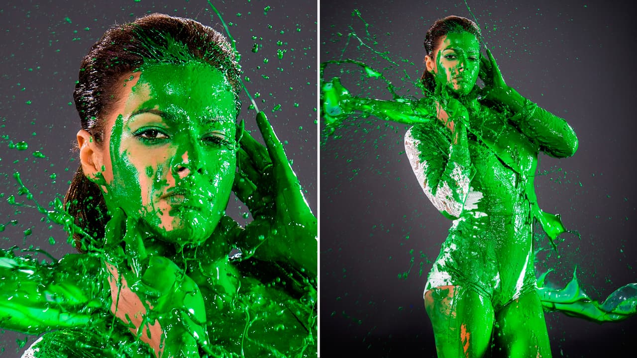 Empapadas de colores vibrantes las chicas enfrentaron un difícil reto que las hizo lucir llenas de energía.