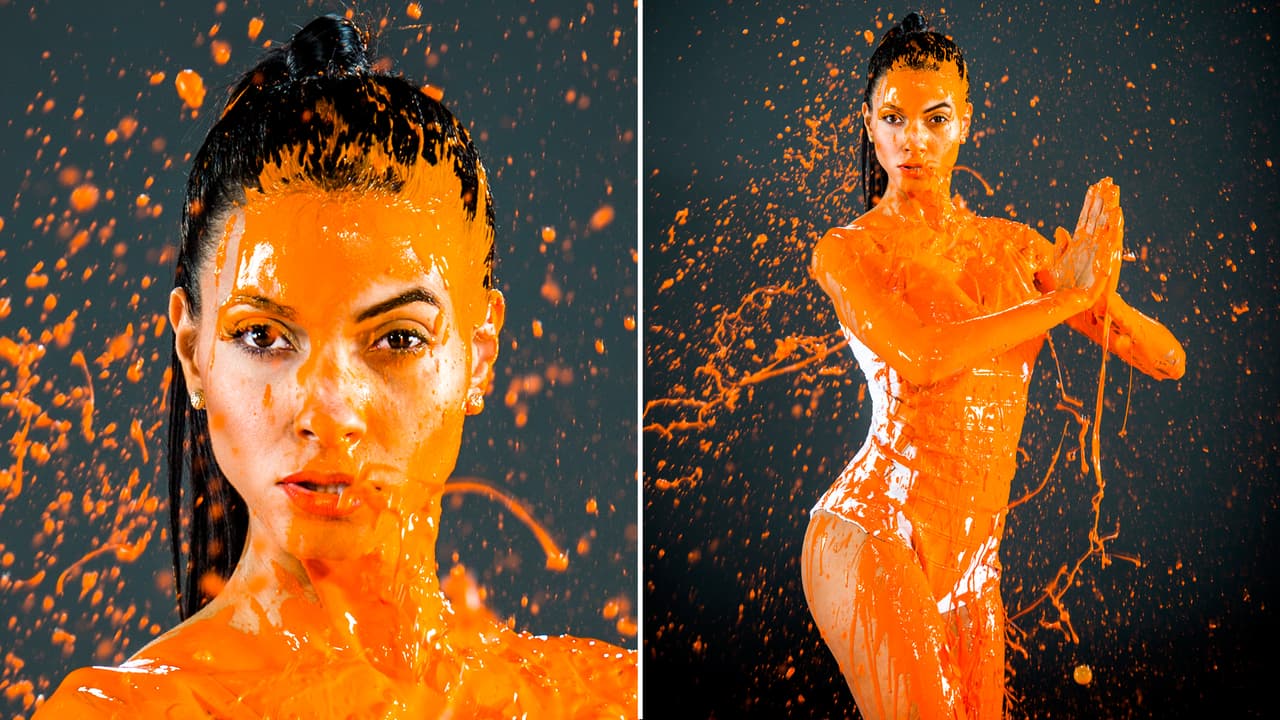 Empapadas de colores vibrantes las chicas enfrentaron un difícil reto que las hizo lucir llenas de energía.