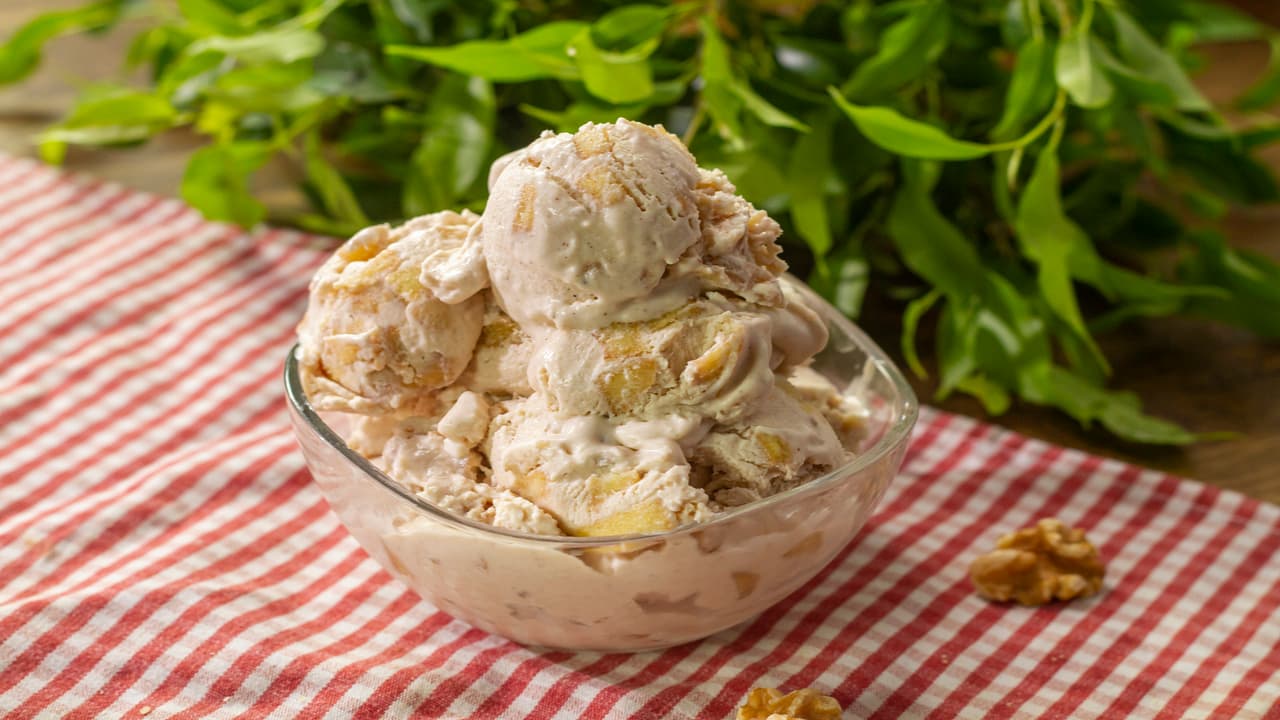 Helado sabor pay de manzana