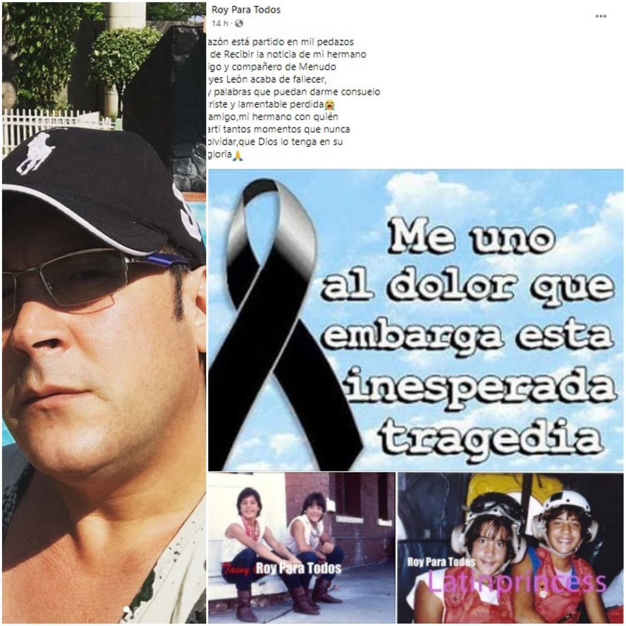El ex Menudo 
<b>Roy Rosselló</b> también le dedicó un mensaje a su amigo: "No hay palabras que puedan darme consuelo a tan triste y lamentable pérdida de mi amigo, mi hermano".
