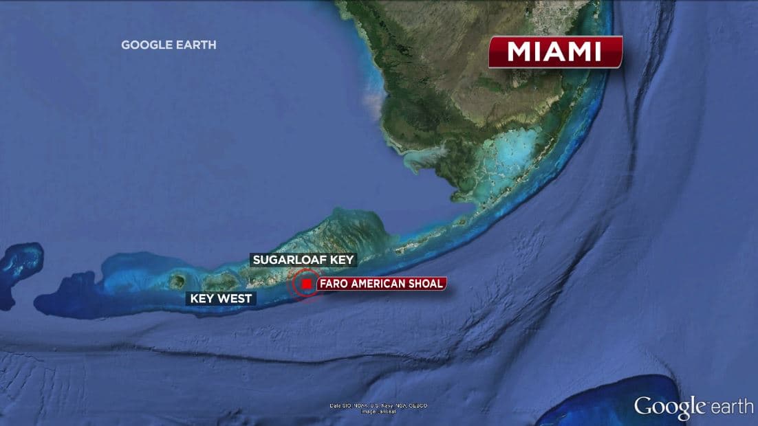 El faro American Shoal queda a siete millas del cayo Sugarloaf.