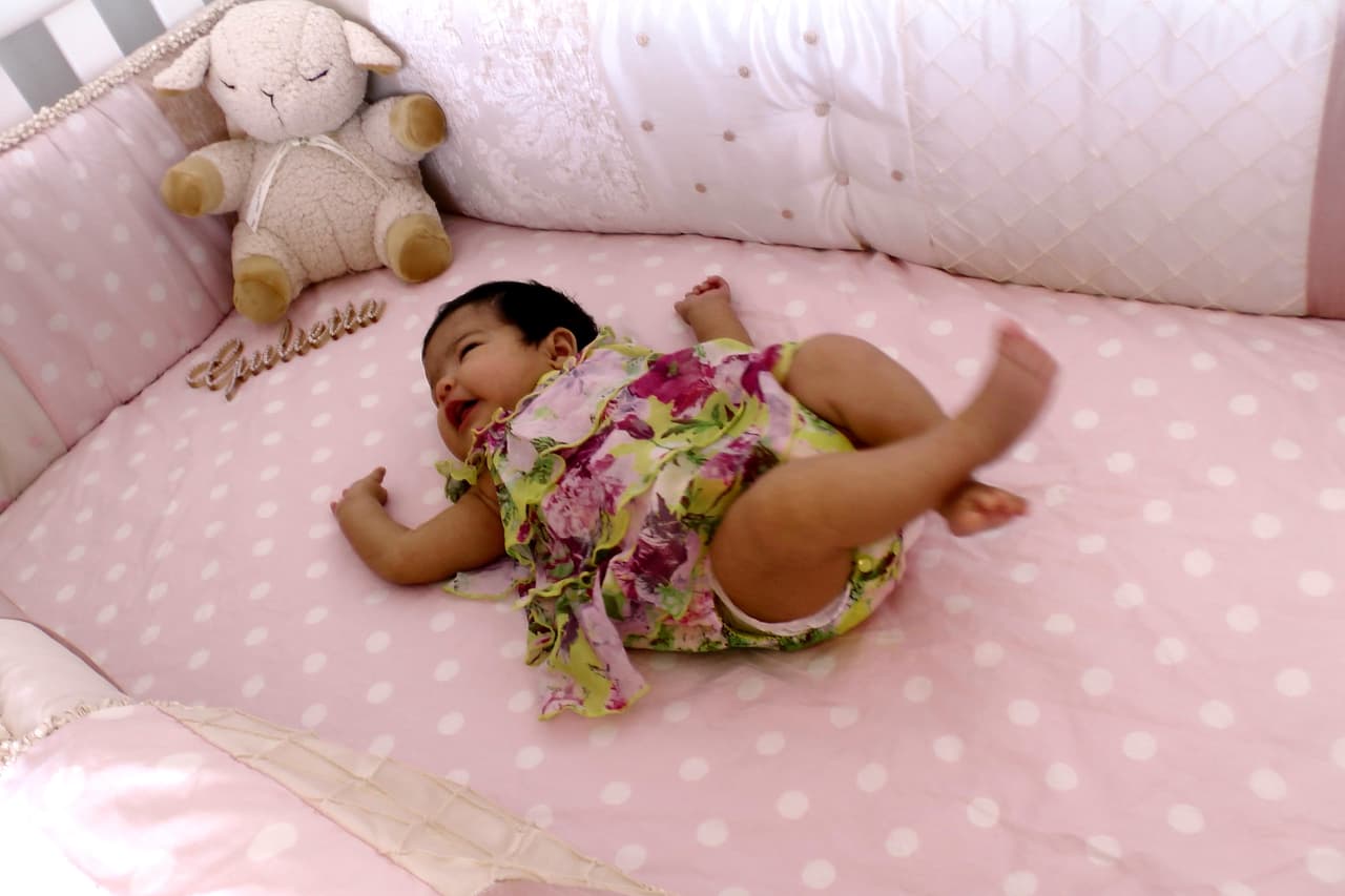 Giulietta está divina, este día estrenó el vestidito que le regaló su tía Satcha.