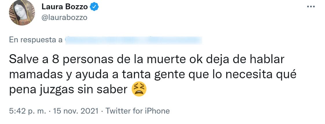 "
<b>Salvé a 8 personas</b> de la muerte", se defendió la peruana.
<br>