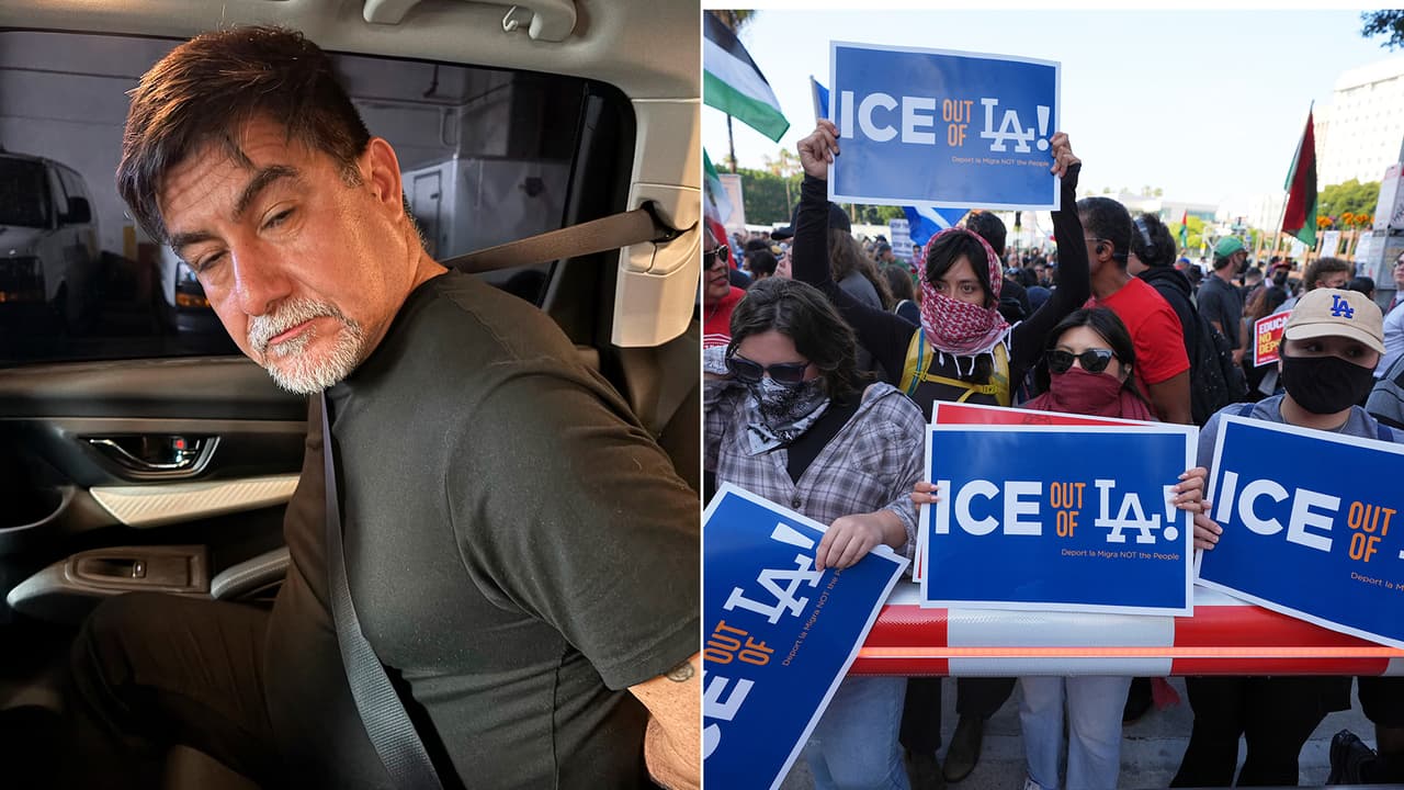 Acusan al líder sindical David Huerta de cargos por obstrucción tras su arresto durante redada de ICE en LA