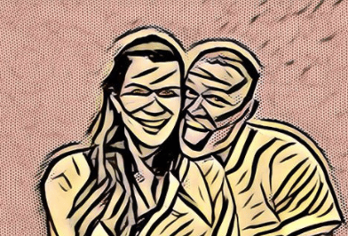 Y disfrutaba de verse en estas fotografías abstractas de la pareja.