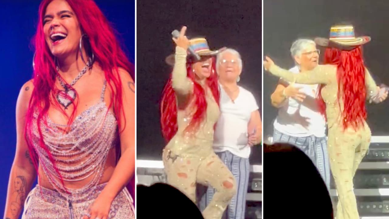 Karol G sube al escenario a mujer de 70 años y el momento fue emotivo: cantaron y se fundieron en un abrazo