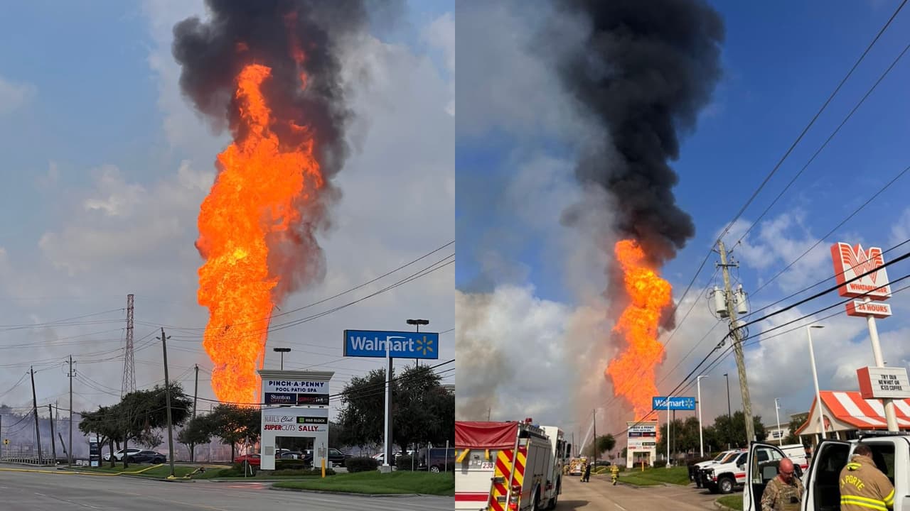 Es propiedad de Energy Transfer: los detalles del incendio de una tubería de gas en La Porte, Texas