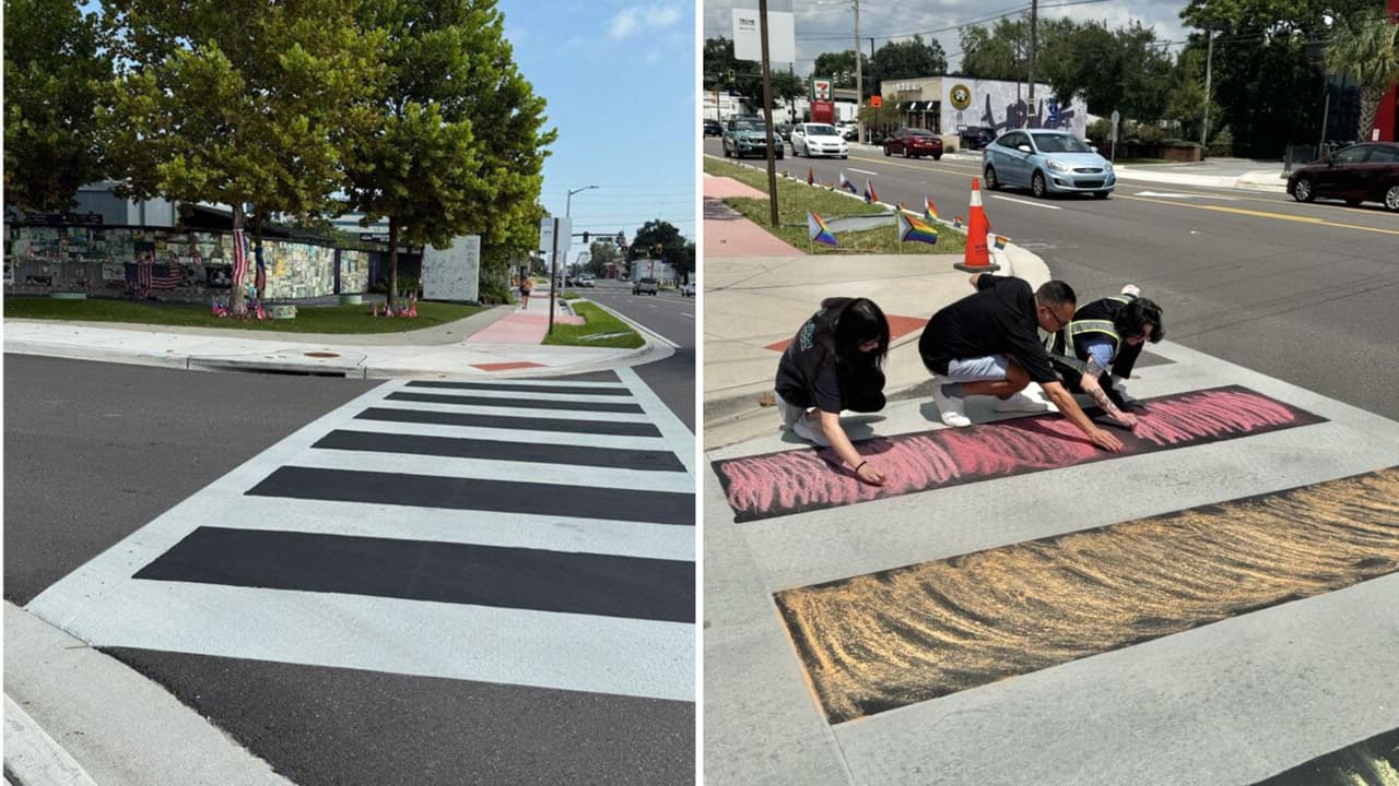 Protestan por retiro de arcoíris en cruce peatonal de homenaje a víctimas del Pulse
