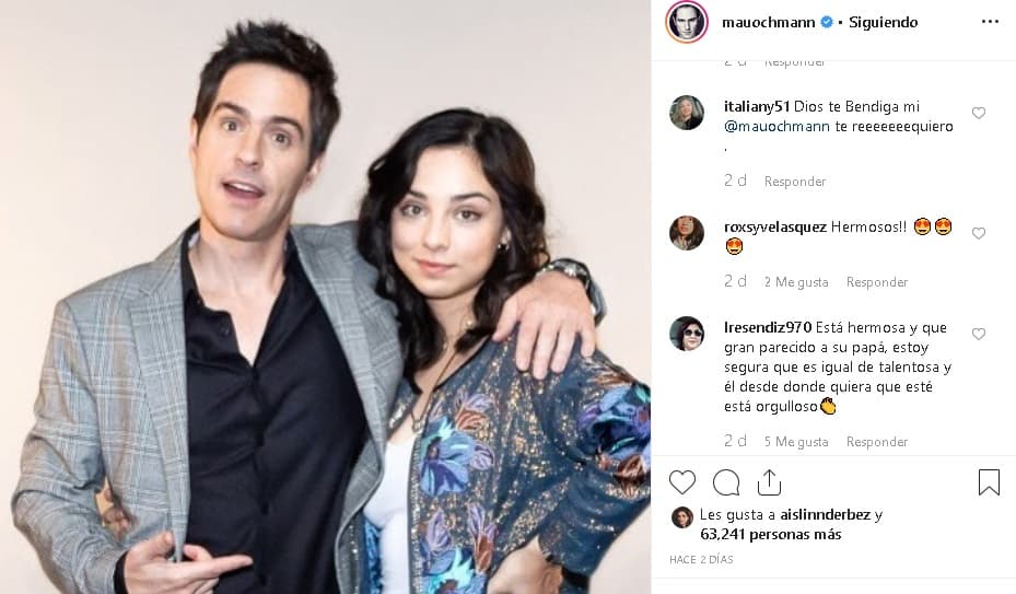 Horas antes de que Palomo publicara el mensaje de agradecimiento para Ochmann, él ya había hecho algo similar en su propia 
<b><a href="https://www.instagram.com/mauochmann/" target="_blank">cuenta de Instagram:</a></b> "Mi queridísima Fiona Palomo, no sabes el
<b> placer tan grande</b> de coincidir, jugar y de crear estos personajes", escribió. 
<br>