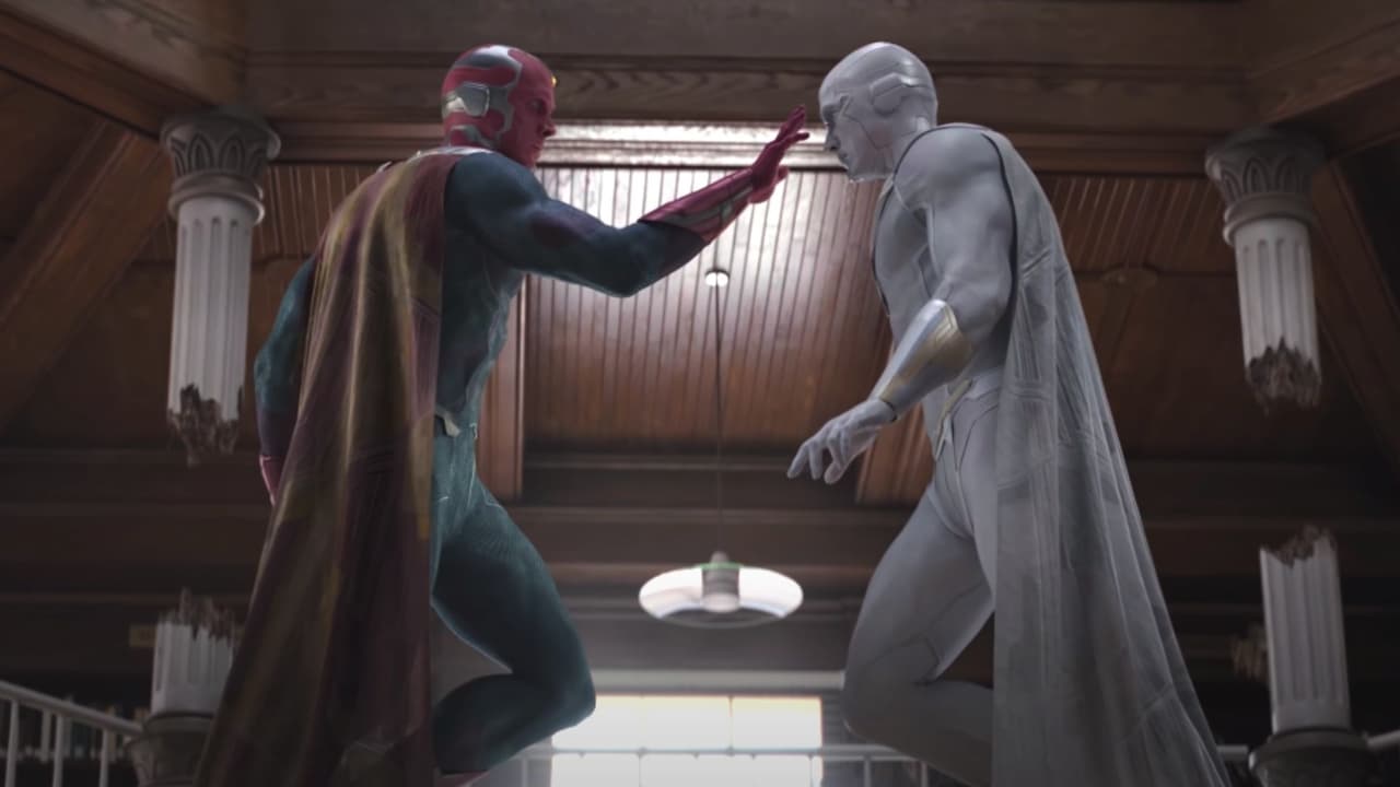 Con los eventos en 'WandaVision', Visión vuelve a aparecer, aunque es una creación hecha por los poderes de la Bruja Escarlata, con los recuerdos que ella tiene de su esposo. Mientras tanto, el gobierno, con la agencia S.W.O.R.D., se apodera del cuerpo de Visión y crea su propia versión de color blanco, pero al enfrentarse a la creación de Wanda, éste le transfiere su memoria. Luego de una batalla filosófica entre ambas versiones, determinan que los dos son Vision y, aunque el antiguo desaparece junto con la ilusión de Wanda, el androide blanco sigue vivo.