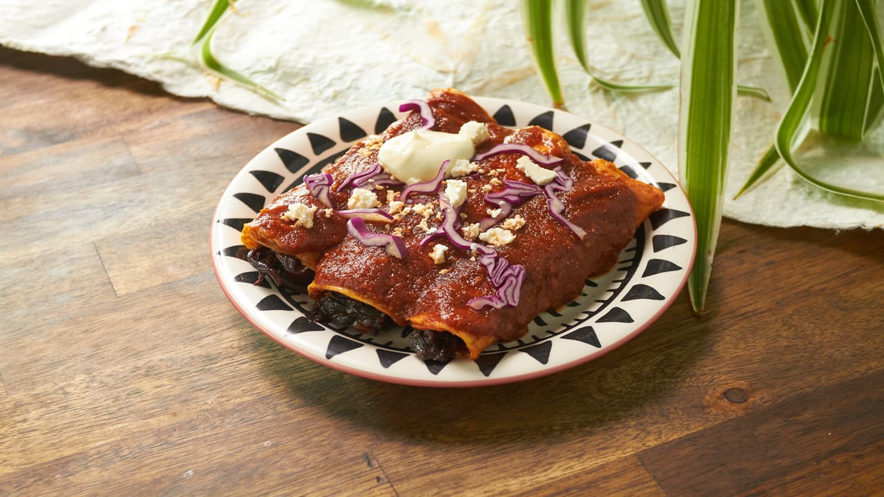 Enchiladas de flor de Jamaica