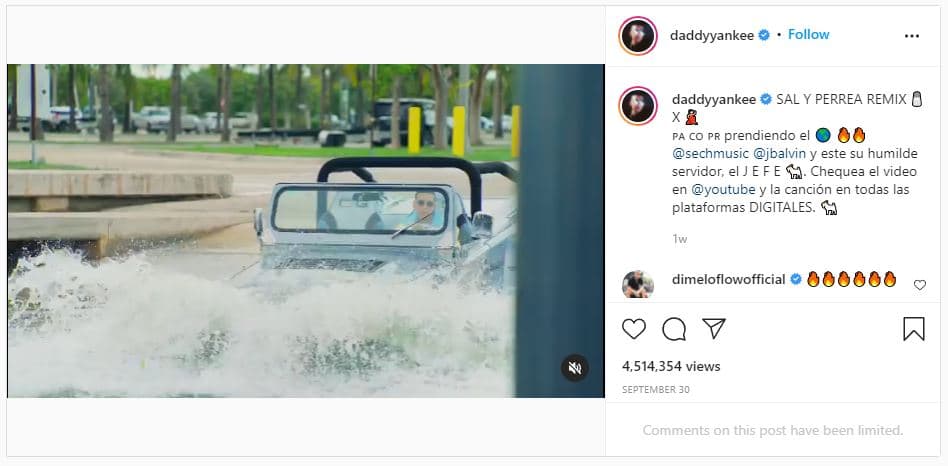 ¿Carro o bote? Esto es lo que conduce Daddy Yankee en el nuevo video de ‘Sal y Perrea Remix’