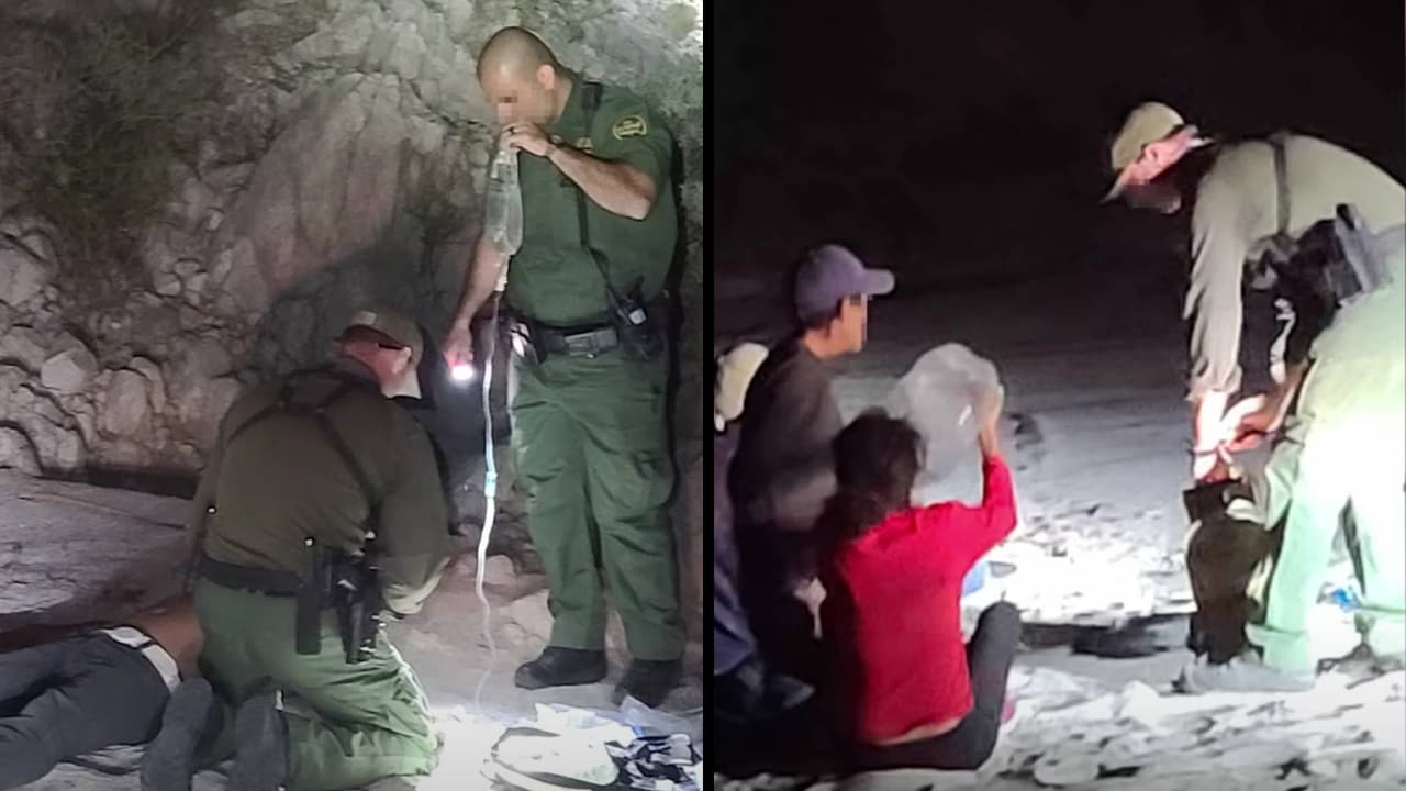 Un inmigrante mexicano que cruzó con un grupo, dijo que su cuerpo no le respondía y sentía morir. Contó que otro hombre que estaba con él prendió una fogata y los encontró un helicóptero de la Guardia Nacional.