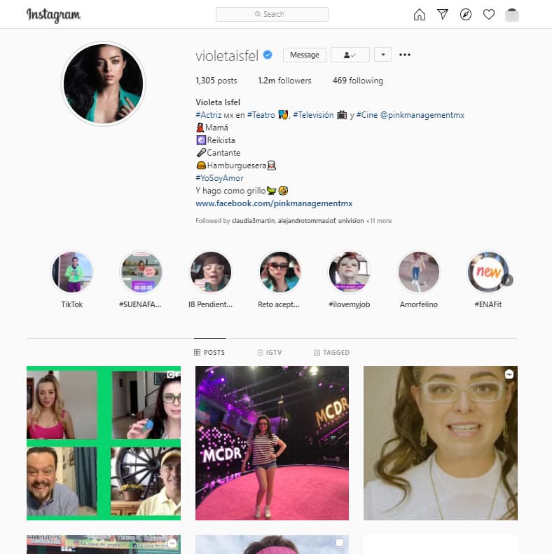 Después, en la mañana de este lunes 24, la polémica foto ya no aparecía en su 
<b><a href="https://www.instagram.com/violetaisfel/" target="_blank">cuenta de Instagram</a></b>, según constató Univision Digital.