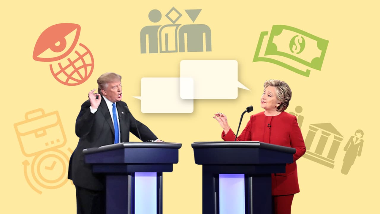 Gráfico: Cinco frases de cada candidato que resumen el debate