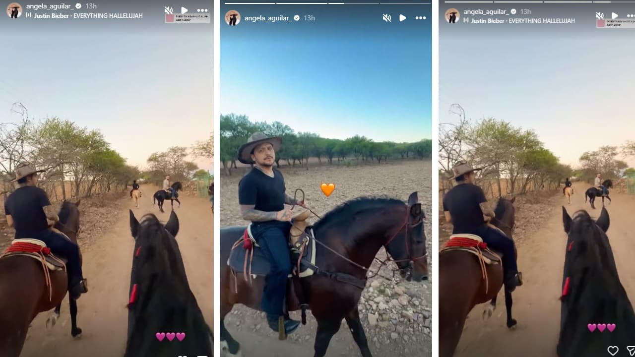 Ángela ventiló que hicieron una cabalgata.