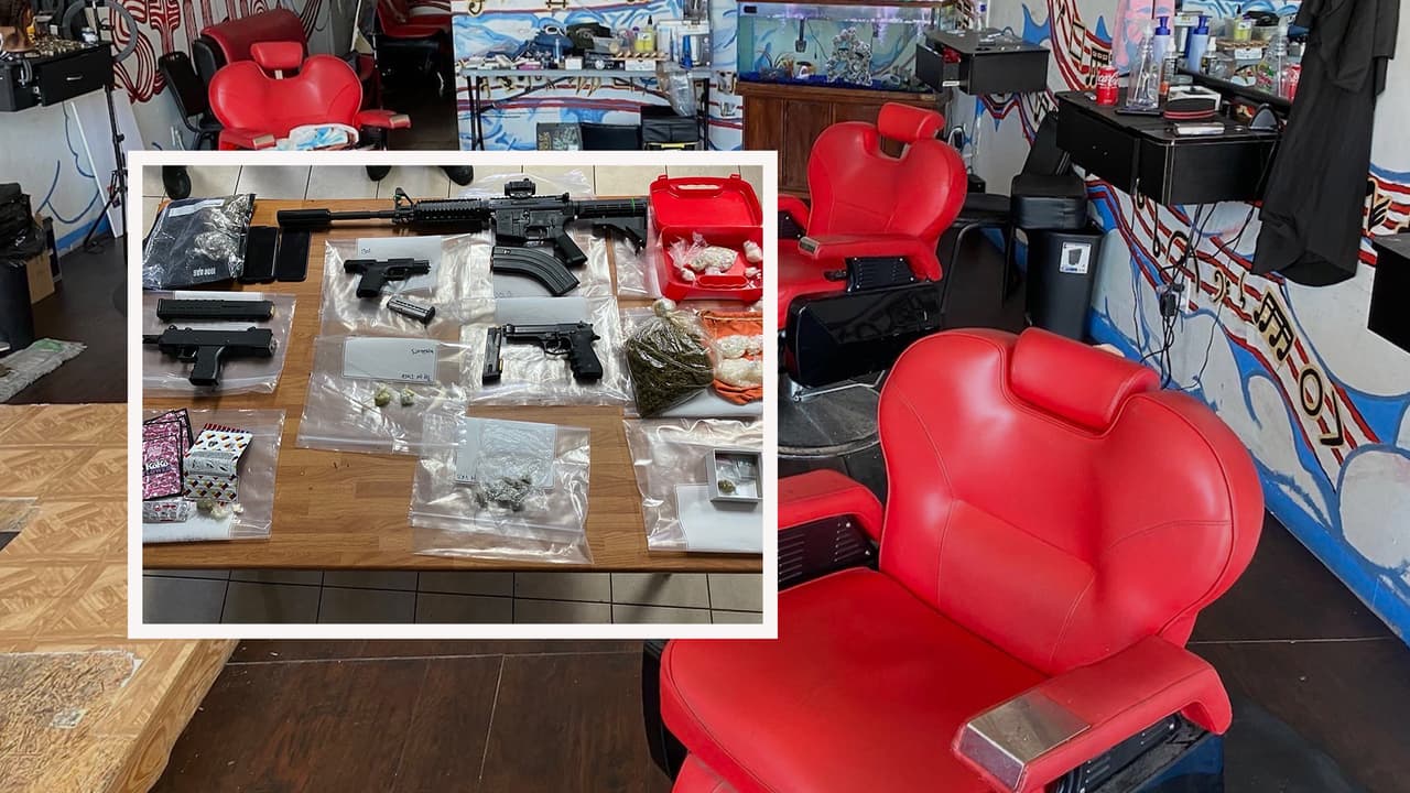 Operativo en 'Only Good Barber Shop' lleva al arresto de cinco personas acusadas de vender drogas y armas