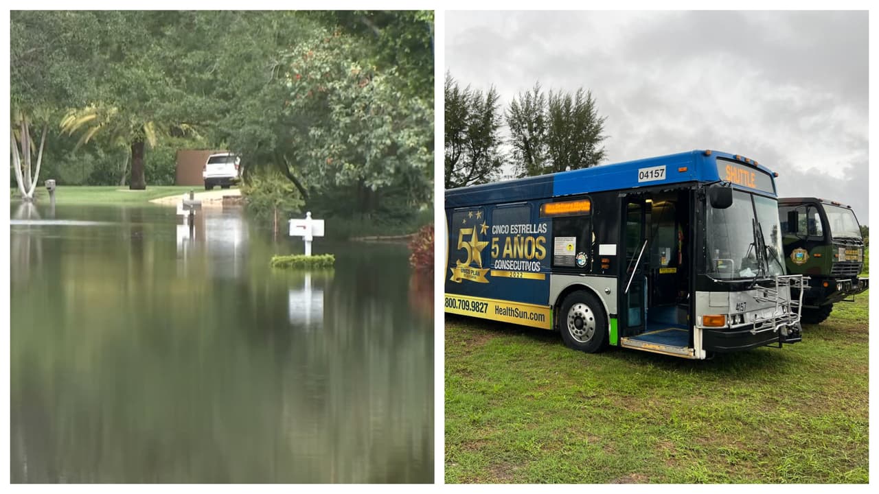 Disponen de un bus para transportar a sus casas a residentes por las inundaciones en Cutler Bay