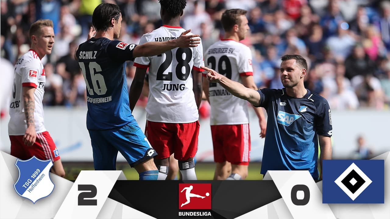 Hoffenheim derrota 2-0 al Hamburgo quien ve de cerca el descenso