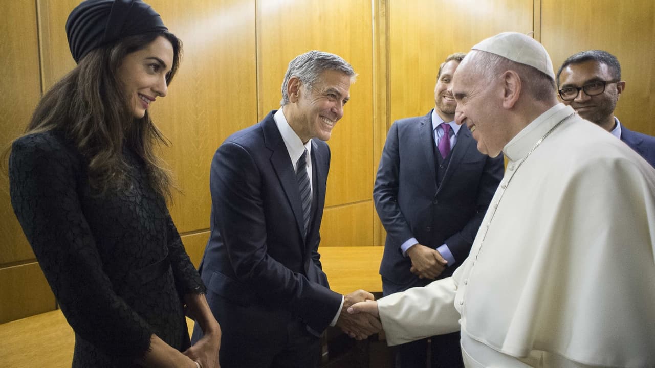 George Clooney, Salma Hayek y Richard Gere fueron homenajeados en el Vaticano