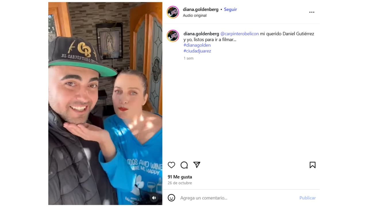 Diana Golden no esconde su amor por su joven novio.