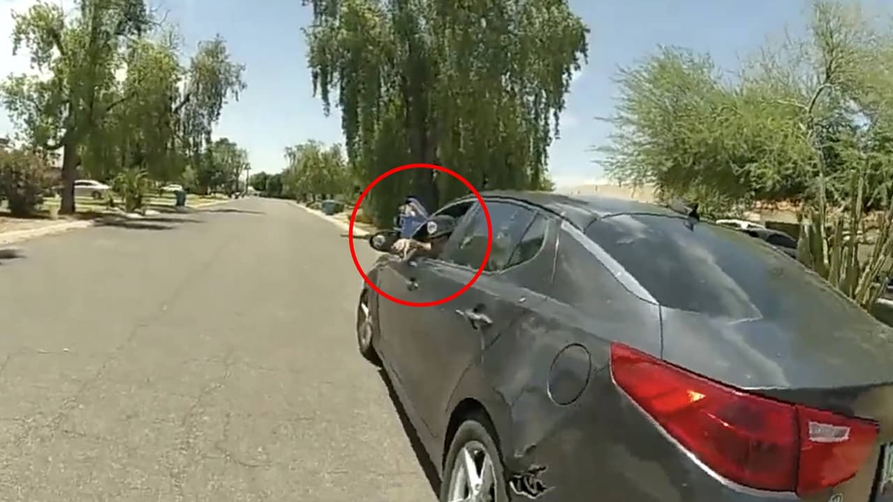 Revelan video del momento en que agente del DPS es herido durante una parada de tráfico