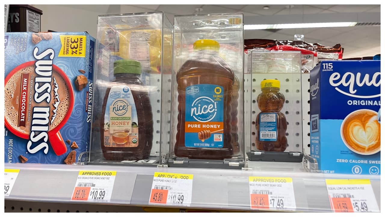 La miel también, en sus diferentes tipos de recipientes y tamaños, también tiene ahora un contenedor antirrobos.