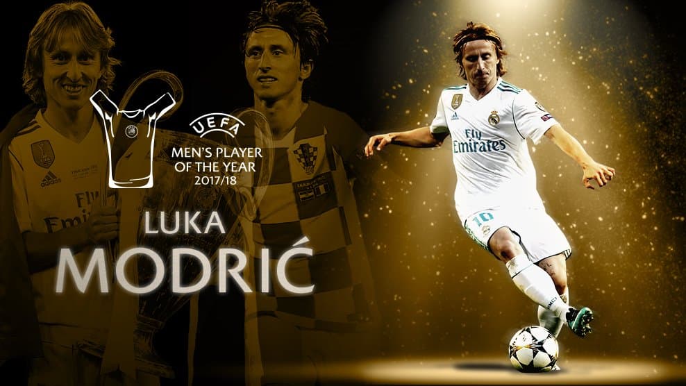 Por último, la UEFA le entregó a Modric el premio al Mejor Jugador de la temporada.