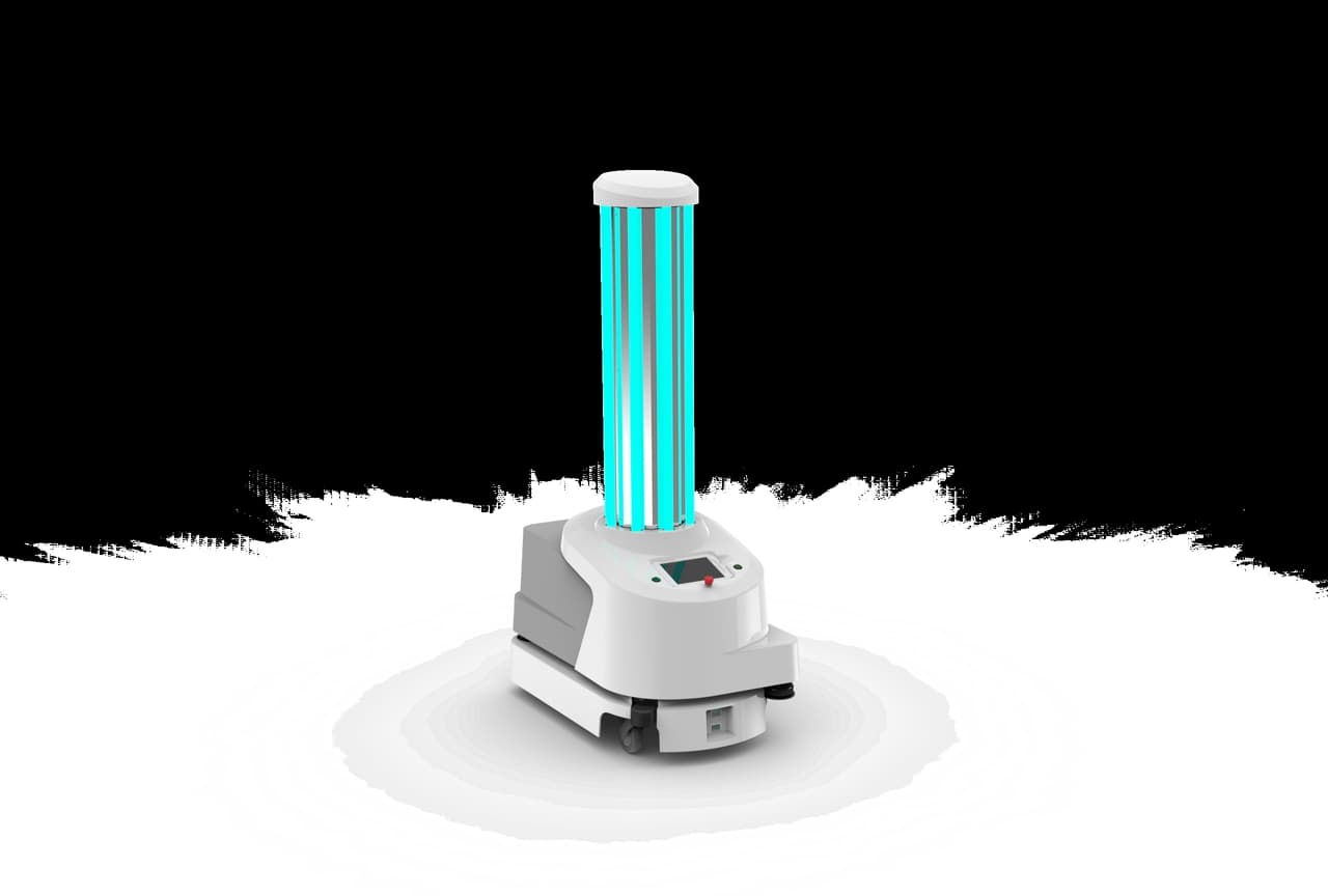 Diseñado por la compañía UVD Robot, es guiado por un sistema de sensores que le permite evitar obstáculos y emite luz ultravioleta en 360 grados. Algunos hospitales chinos desplegaron esta nueva y poderosa arma de desinfección para ayudar a combatir el coronavirus desde el inicio del brote.