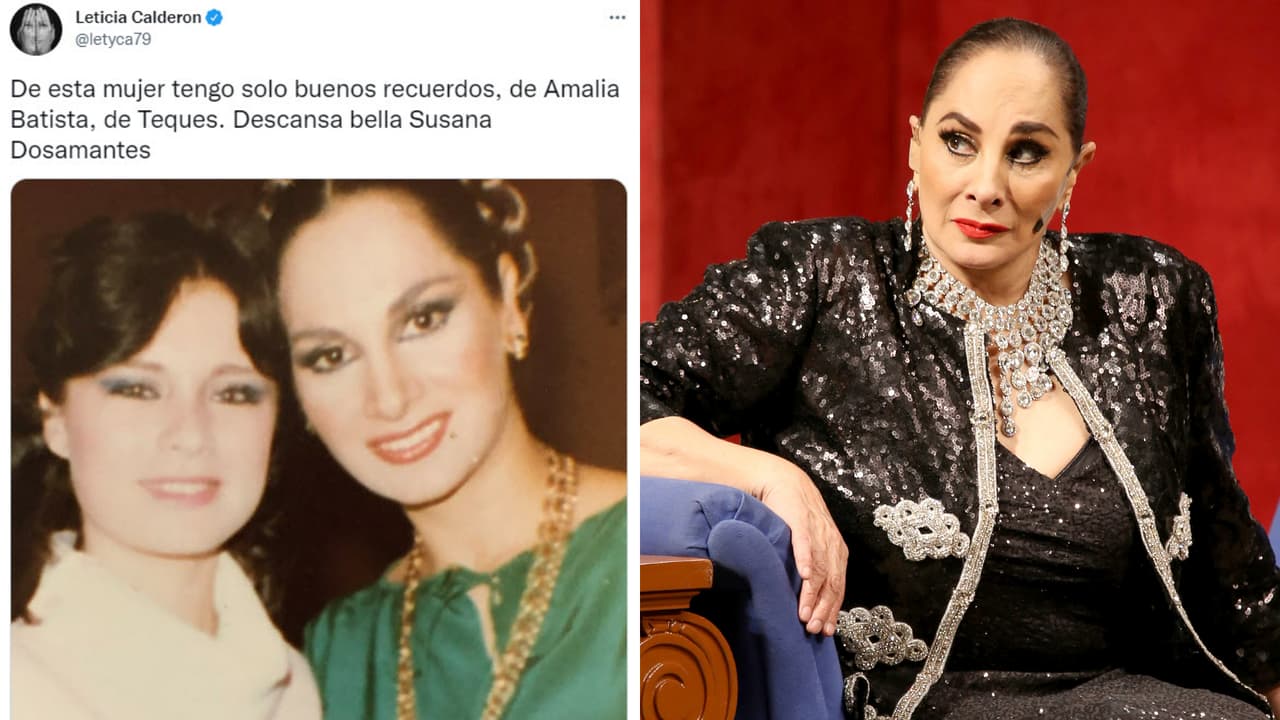 Lety Calderón compartió una foto de antaño (izquierda) junto a Susana Dosamantes cuando fueron madre e hija en la telenovela 'Amalia Batista'.